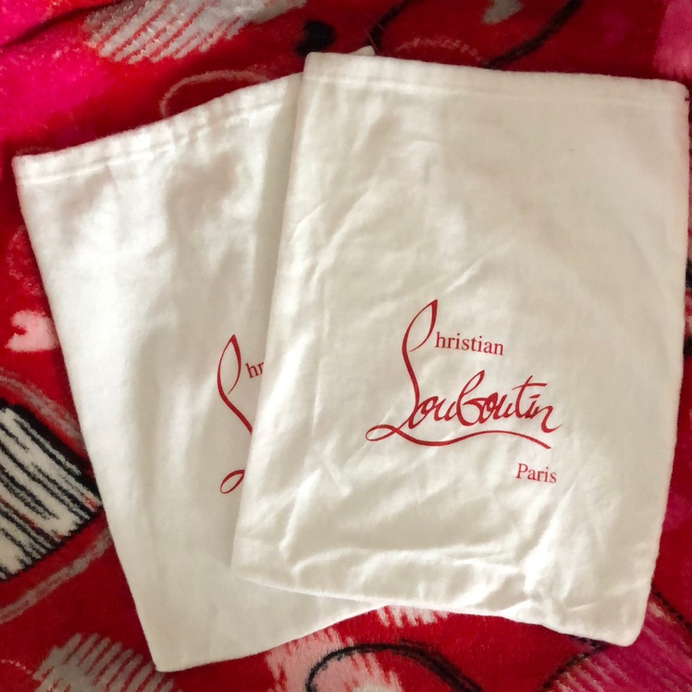 Christian Louboutin dust bags with drawstrings